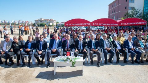 Seyhan Belediyesi ve SASA'nın ortak projesi kreşin temel atma töreninden kareler 