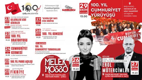 İşte Çiğli Belediyesi'nin 29 Ekim Cumhuriyet Bayramı programı