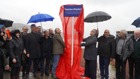 Sarıyer Belediyesi'nin Kefeliköy Aachen Meydanı açılışından kareler