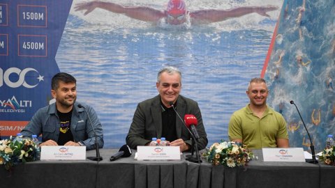 Konyaaltı Belediyesi'nin 'Uluslararası Antalya An Aqua Swimming Race' yüzme yarışında geri sayım