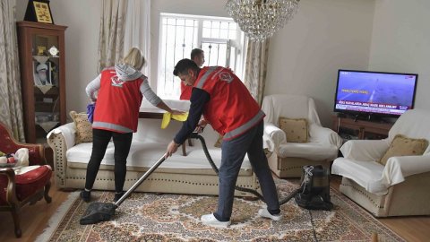 Ankara Büyükşehir Belediyesi'nden ibadethane ve evlere temizlik hizmeti