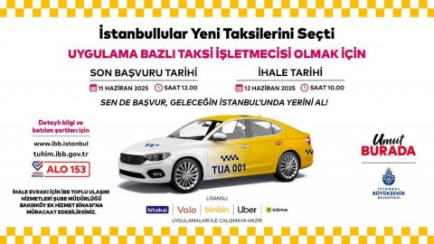 İstanbul Büyükşehir Belediyesi 150 yeni taksi plakasını ihaleye çıkarıyor