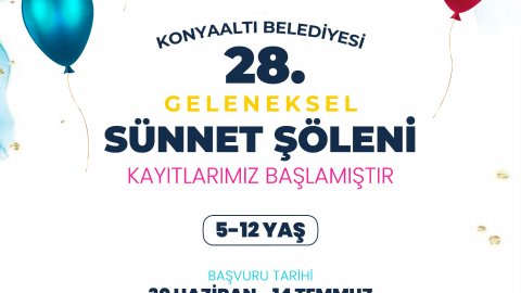 Konyaaltı Belediyesi'nin 28'inci Geleneksel Sünnet Şöleni için kayıtlar başladı