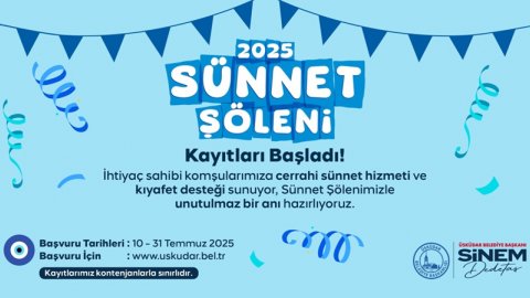 Üsküdar Belediyesi'nin '2025 Sünnet Şöleni' için kayıtlar başladı