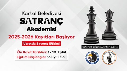 Kartal Belediyesi Satranç Akademisi kayıtları başlıyor
