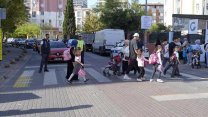 Kartal Belediyesi zabıta ekiplerinden okullarda güvenli trafik uygulaması