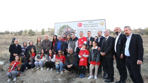 Şehit Bayram Eren Arslan anısına Mamak’ta hatıra ormanı