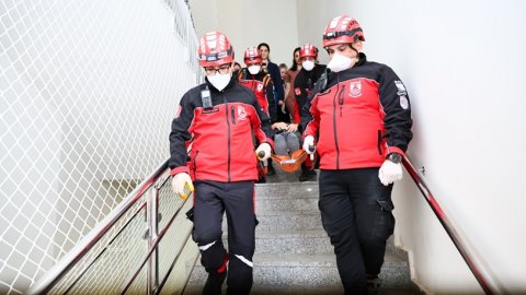 Bodrum Belediyesi'nden Bodrum Devlet Hastanesi’nde deprem, yangın ve tahliye tatbikatı