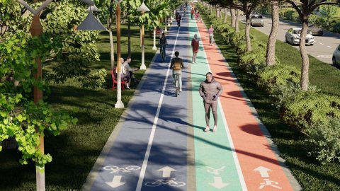 Muğla Büyükşehir Belediyesi'nden Menteşe Atatürk Bulvarı’nda yenileme çalışması