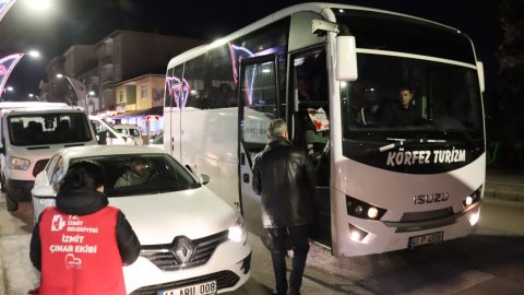 Alikahyalı emekçiler güne İzmit Belediyesi'nin ikramlarıyla başladı 