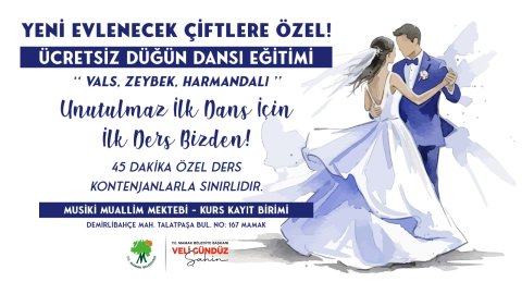 Mamak Belediyesi’nden yeni evlenecek çiftlere düğün dansı eğitimi