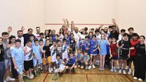 Ümit Uysal, squash sporcularıyla turnuvada bir araya geldi