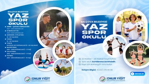 Balçova Belediyesi yaz spor okulları için kayıt heyecanı başladı