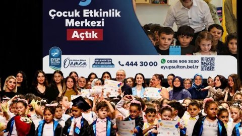Eyüpsultan Belediyesi Çocuk Etkinlik Merkezleri’nde mezuniyet sevinci