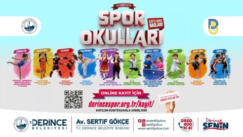 Derince Belediyesi’nin yaz spor okulları kayıtları Başladı