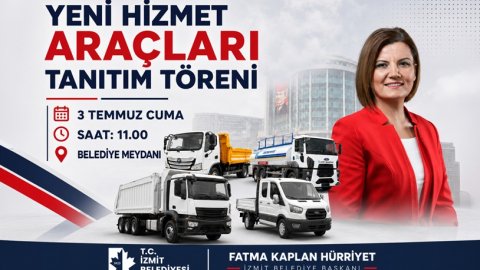 İzmit Belediyesi'nin araç filosu büyümeye devam ediyor