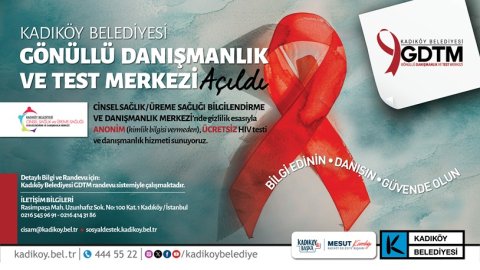 Kadıköy Belediyesi'nden ücretsiz anonim HIV testi ve danışmanlık hizmeti