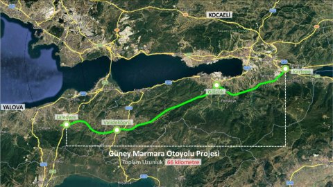 78 kilometrelik Kocaeli - Yalova Otoyolu Projesi’nde önemli gelişme