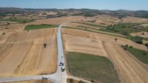 Balıkesir Büyükşehir Belediyesi'nden Orhanlı - Çiftlikköy arasında yol çalışması