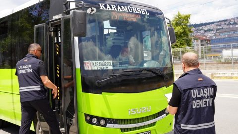 Kocaeli Büyükşehir Belediyesi'nden özel halk otobüslerinde klima denetimi