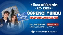 Antalya Büyükşehir Belediyesi’nin öğrenci yurtlarında kayıtlar başladı