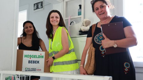 Foça Belediyesi’nden Ailelere Dayanışma Desteği: Hoş Geldin Bebek Paketi