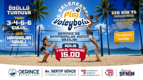 Derince Belediyesi’nin Plaj Voleybolu Heyecanı 3 Eylül’de Başlıyor