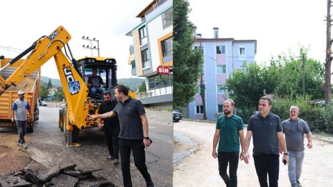 Başiskele Belediye Başkanı Yasin Özlü çalışmaları yerinde inceledi