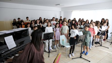 Ankara Büyükşehir Belediyesi çocuk korosu ilk dersini gerçekleştirdi