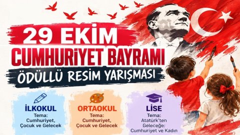 İzmit Belediyesi'nden öğrencilere  29 Ekim temalı ödüllü resim yarışması