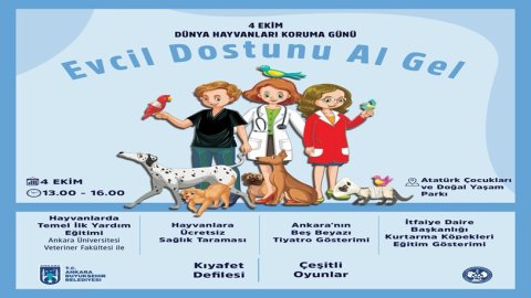 Ankara Büyükşehir Belediyesi'den 4 Ekim Dünya Hayvanları Koruma Günü’nde özel etkinlik